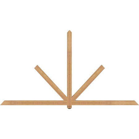 Ekena Millwork Kennewick Timber Gable Bracket, Western Red Cedar, 108"W x 58"H x 3 1/2"D x 3 1/2"F, 13/12 Pitch GBW108X58X0404KEN00SWR